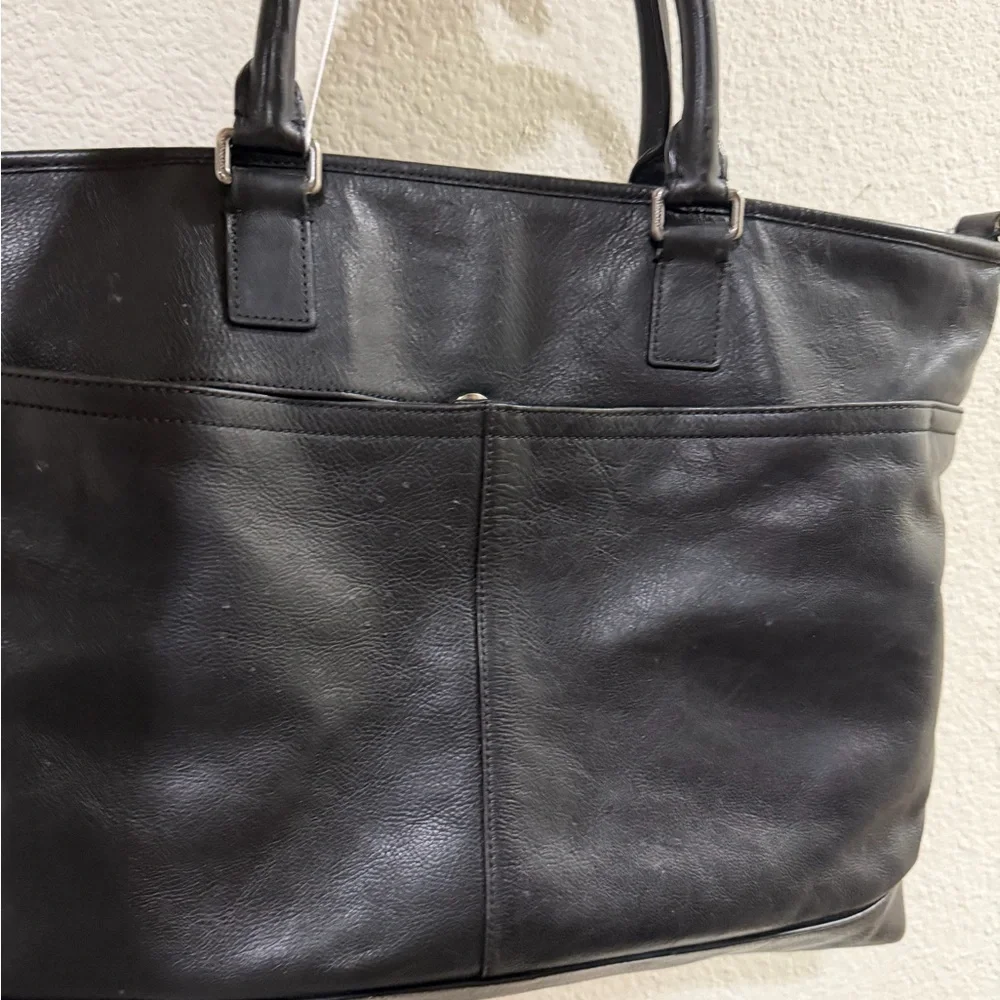 Coach Black Leather Men's Briefcase